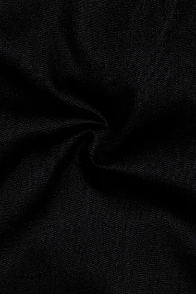 Jade Black Subtle Sheen Super Soft Premium Cotton Shirt 3