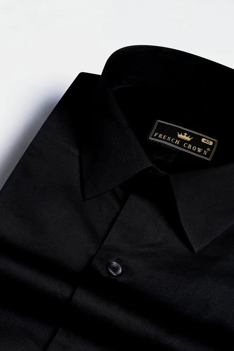Jade Black Super Soft Giza Cotton Shirt 1