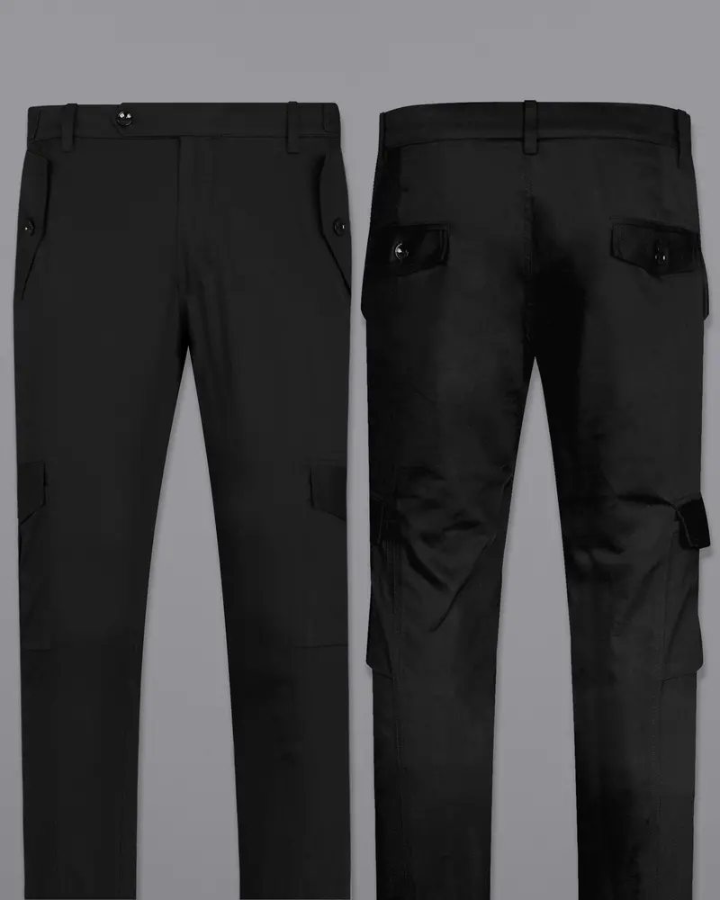 Jade Black Super Soft Premium Cotton Cargo Pant 2