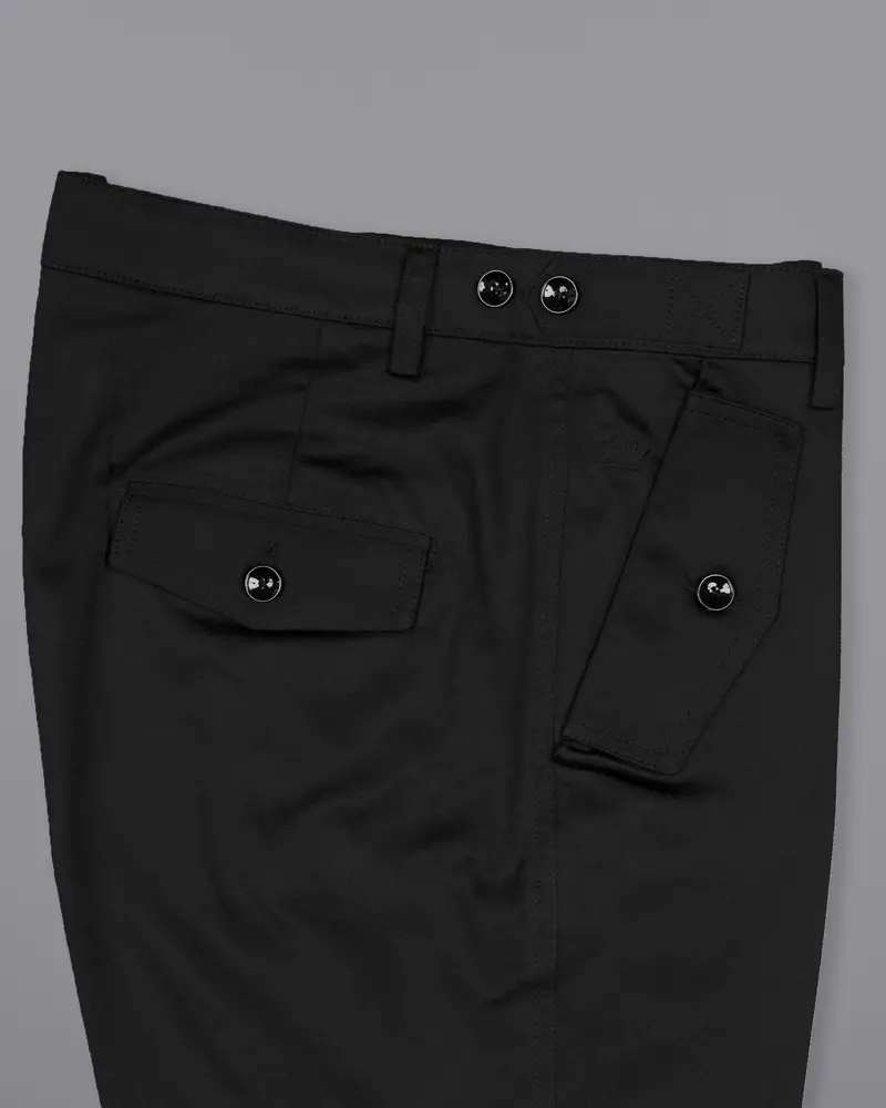 Jade Black Super Soft Premium Cotton Cargo Pant 4