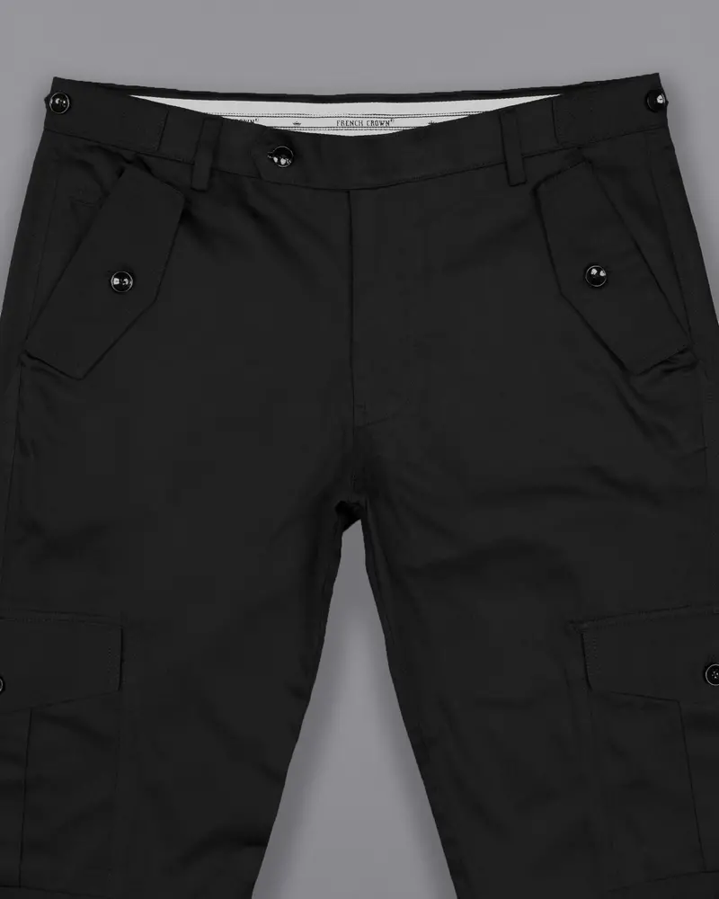 Jade Black Super Soft Premium Cotton Cargo Pant 5