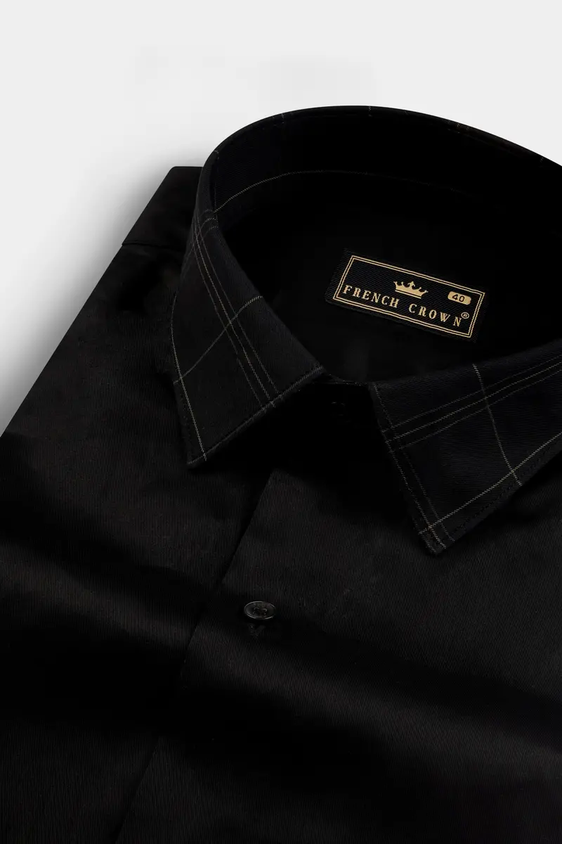Jade Black Super Soft Premium Cotton Designer Shirt 5