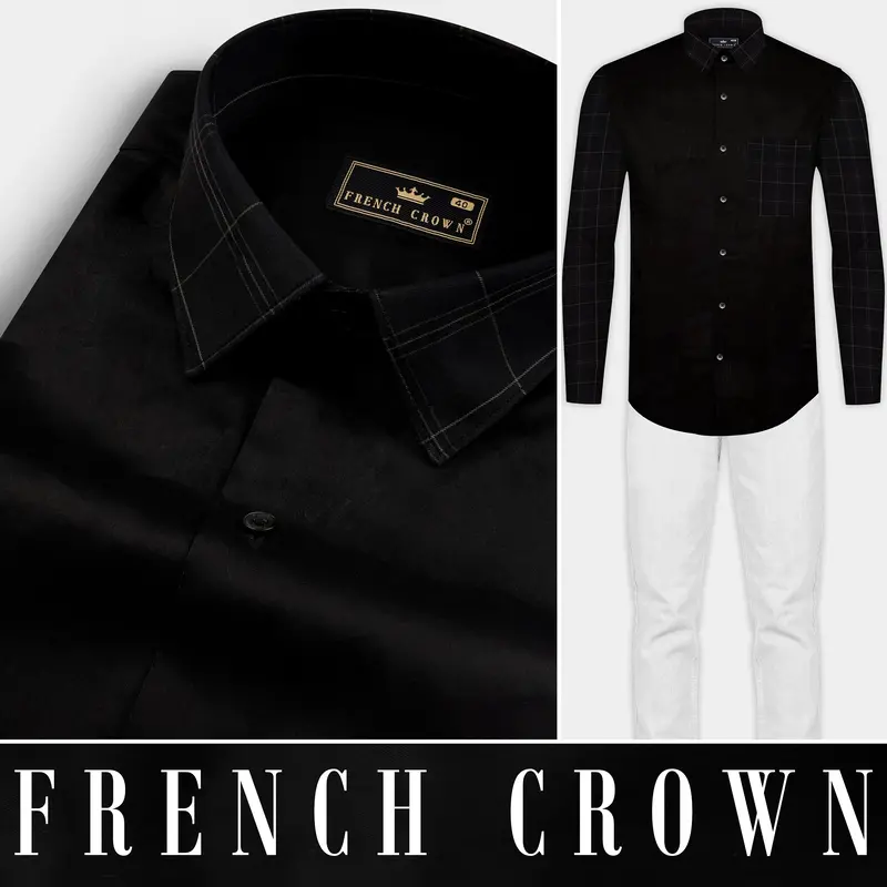 Jade Black Super Soft Premium Cotton Designer Shirt 9