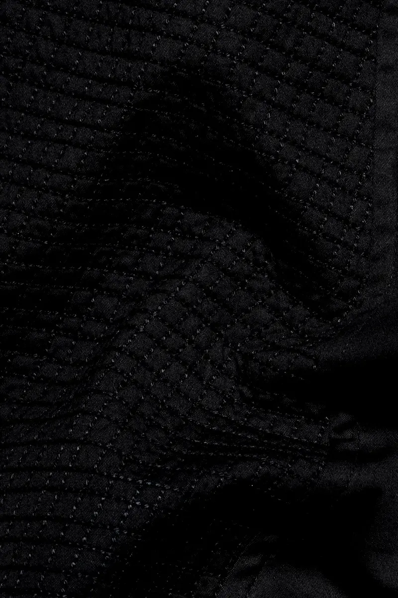 Jade Black Super Soft Premium Cotton Embroidered Designer Tuxedo Shirt 3