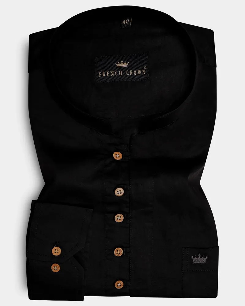 Jade Black Super Soft Premium Cotton Kurta Shirt 1