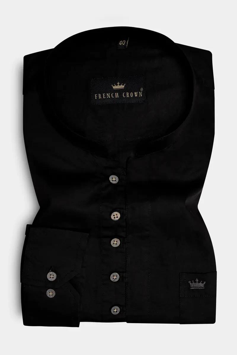 Jade Black Super Soft Premium Cotton Kurta Shirt 2