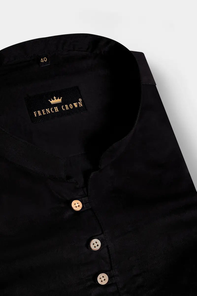 Jade Black Super Soft Premium Cotton Kurta Shirt 4