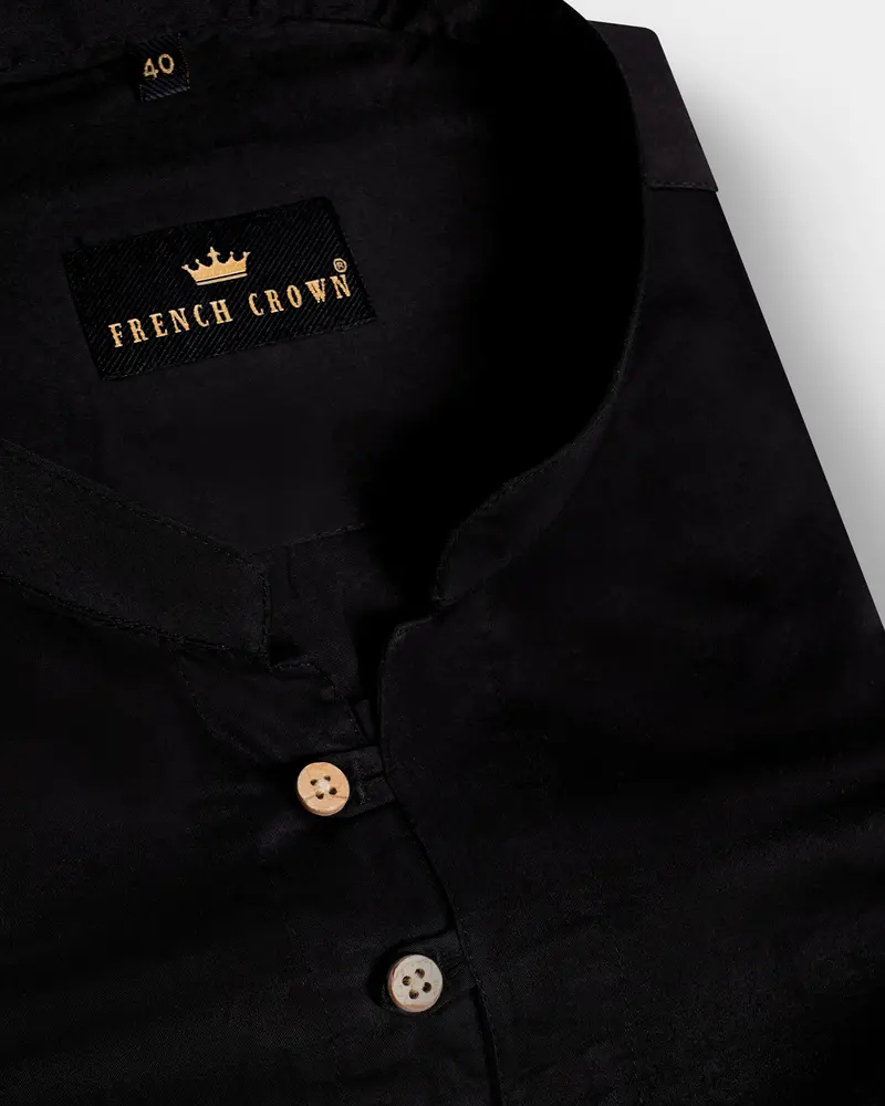Jade Black Super Soft Premium Cotton Kurta Shirt 6
