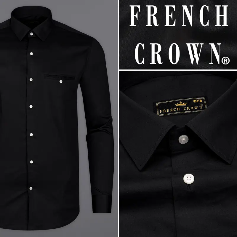 Jade Black Super Soft Premium Cotton Shirt 10