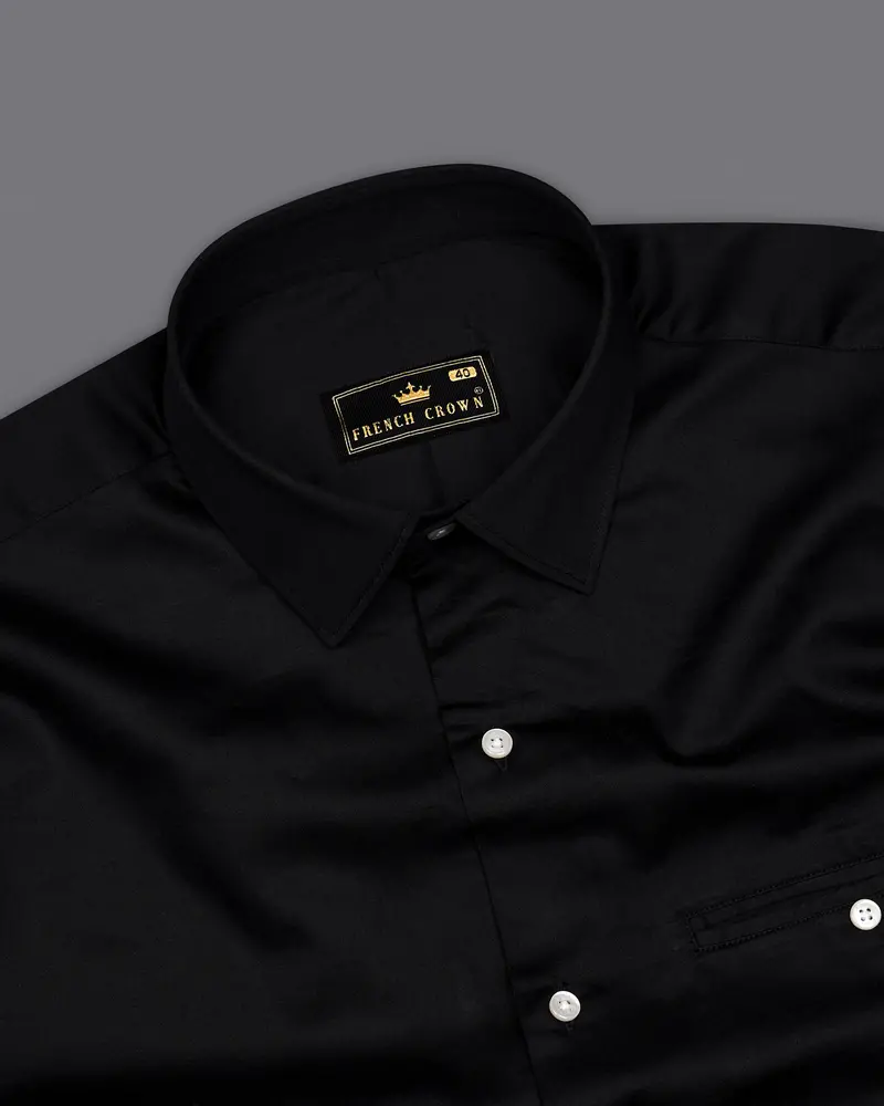 Jade Black Super Soft Premium Cotton Shirt 5