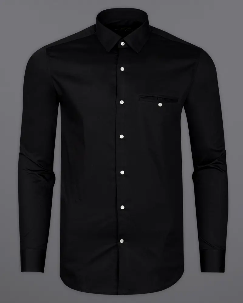 Jade Black Super Soft Premium Cotton Shirt 6