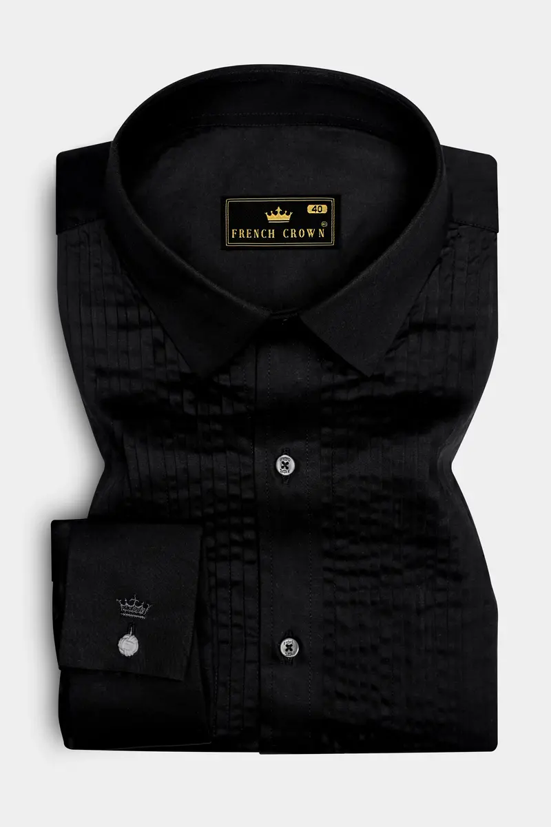 Jade Black Tuxedo Super Soft Giza Cotton Shirt 2