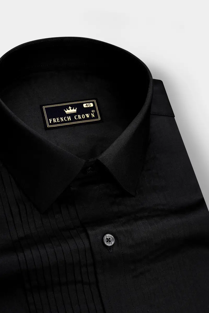 Jade Black Tuxedo Super Soft Giza Cotton Shirt 4