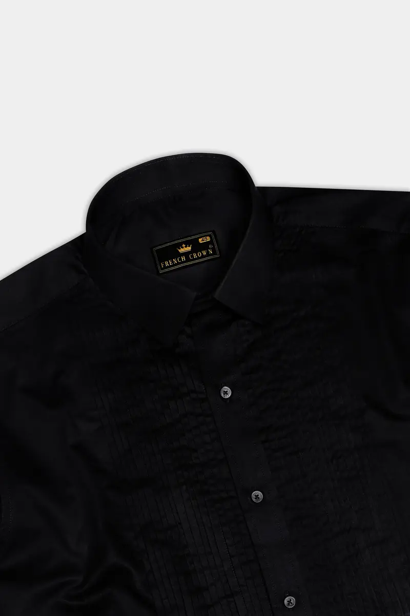 Jade Black Tuxedo Super Soft Giza Cotton Shirt 5