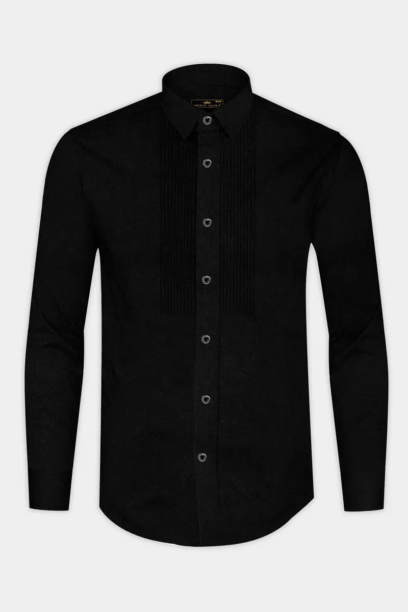Jade Black Tuxedo Super Soft Giza Cotton Shirt 6