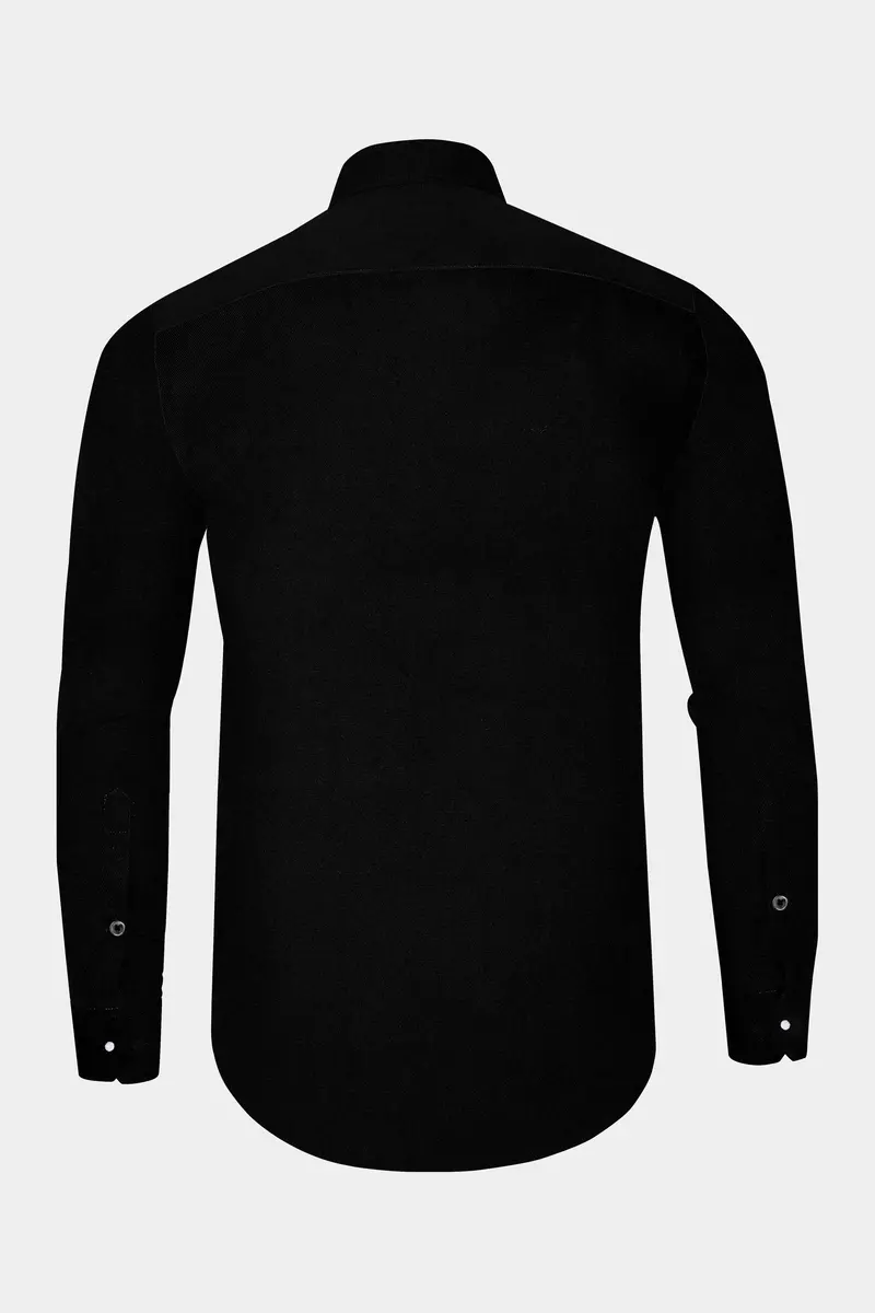Jade Black Tuxedo Super Soft Giza Cotton Shirt 7