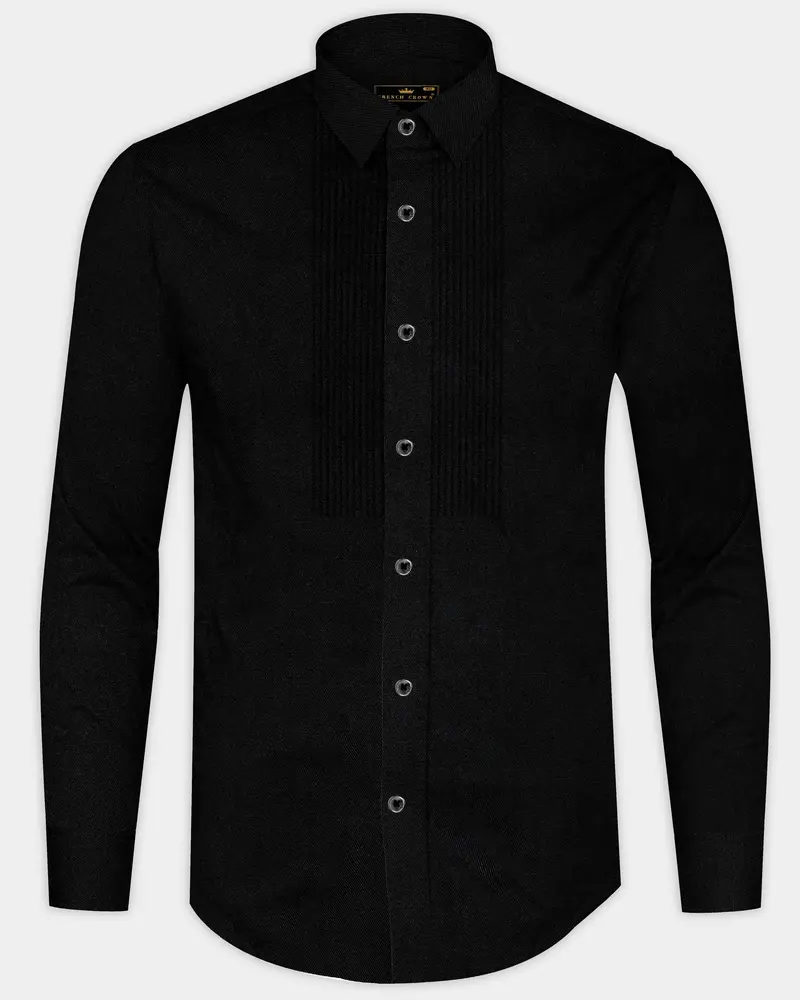 Jade Black Tuxedo Super Soft Giza Cotton Shirt 8