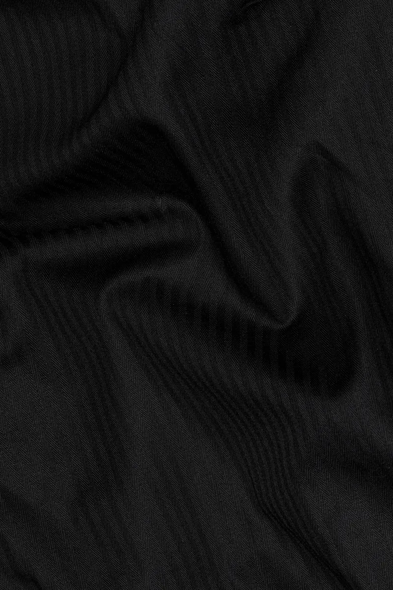 Jade Black Twill Premium Cotton Shirt 2