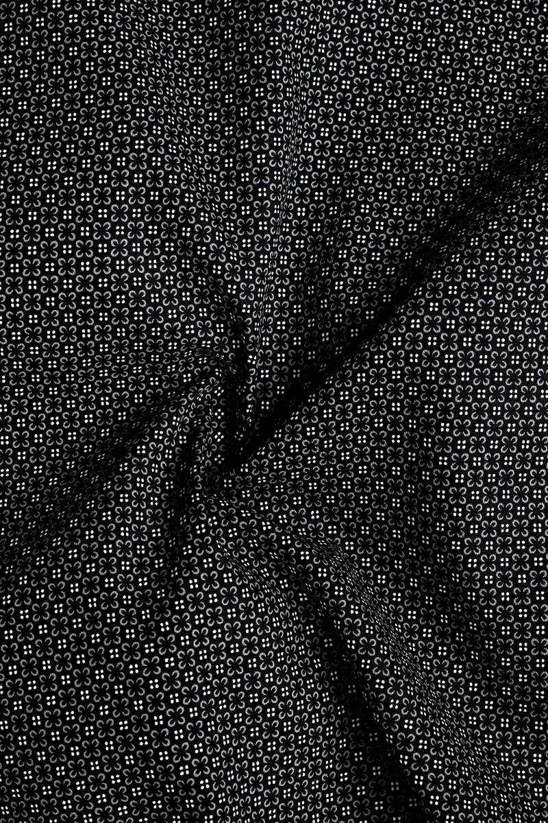 Jade Black Twill Printed Cotton Shirt 2