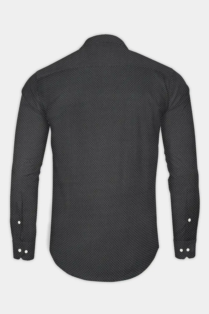 Jade Black Twill Printed Cotton Shirt 5