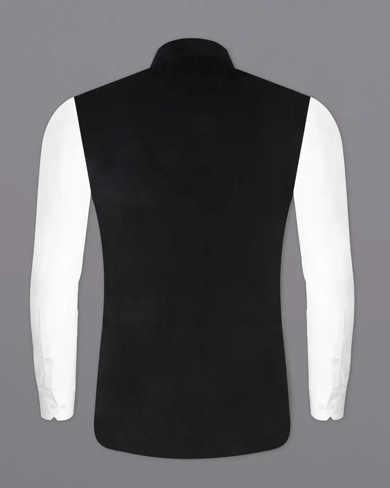 Jade Black Velvet Nehru Jacket 6