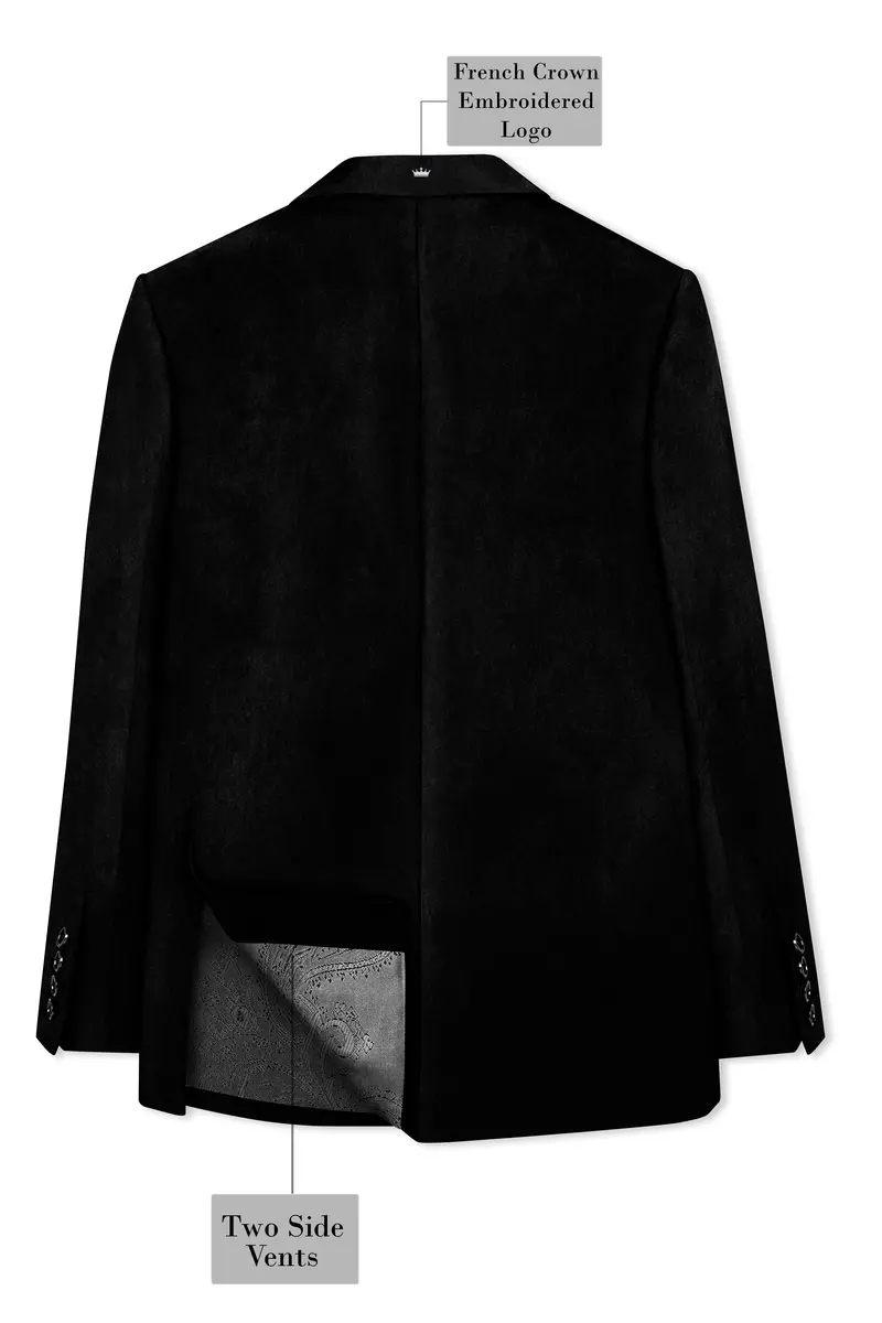 Jade Black Velvet Tuxedo Blazer 8
