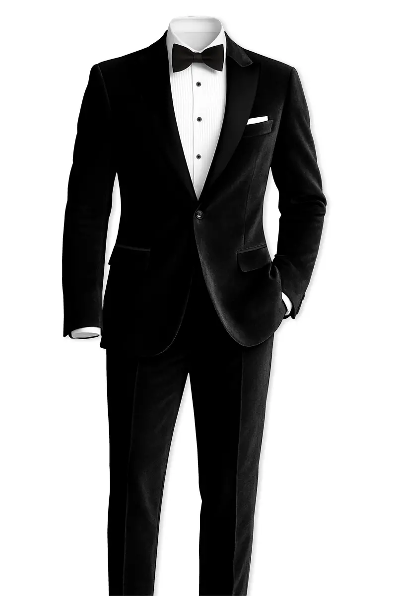 Jade Black Velvet Tuxedo Blazer 9