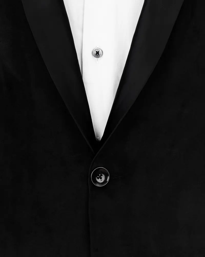 Jade Black Velvet Tuxedo Designer Blazer 4