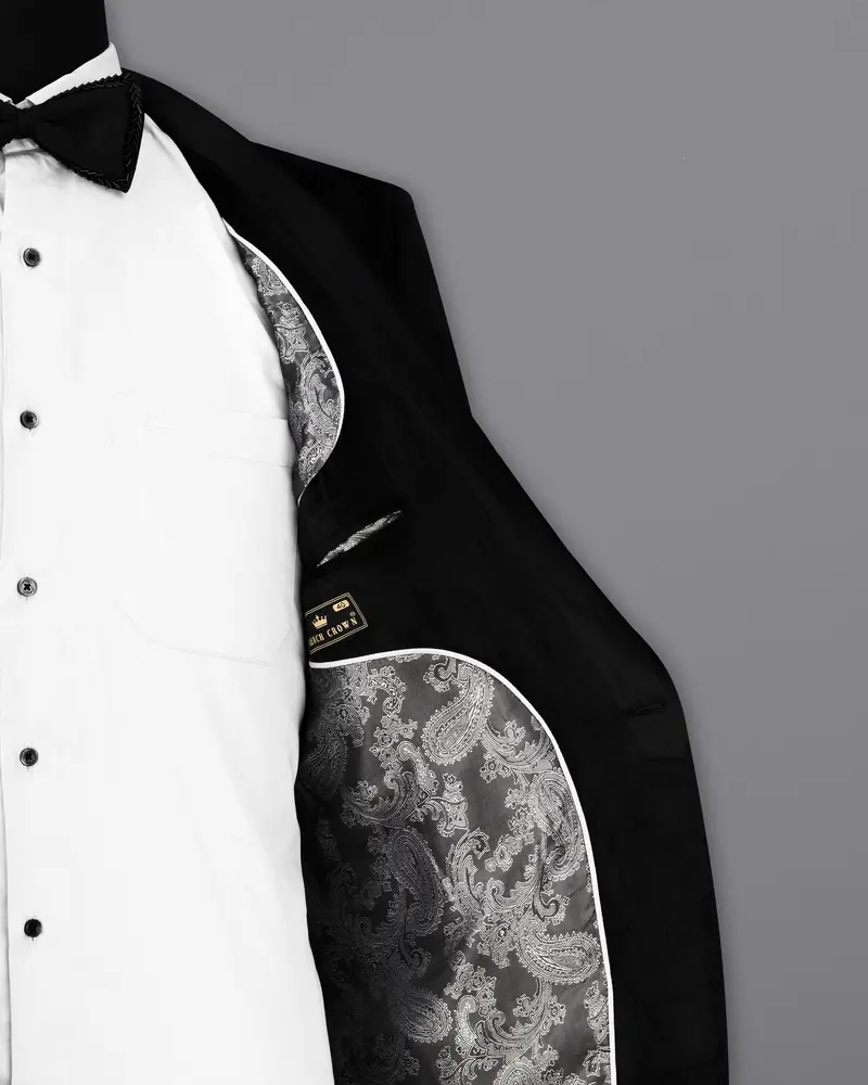 Jade Black Velvet Tuxedo Designer Blazer 7