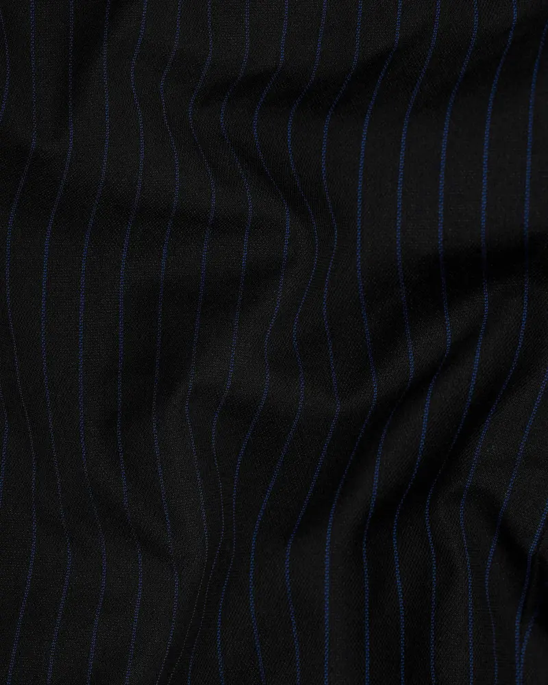 Jade Black With Cloud Burst Blue Striped Pant 3