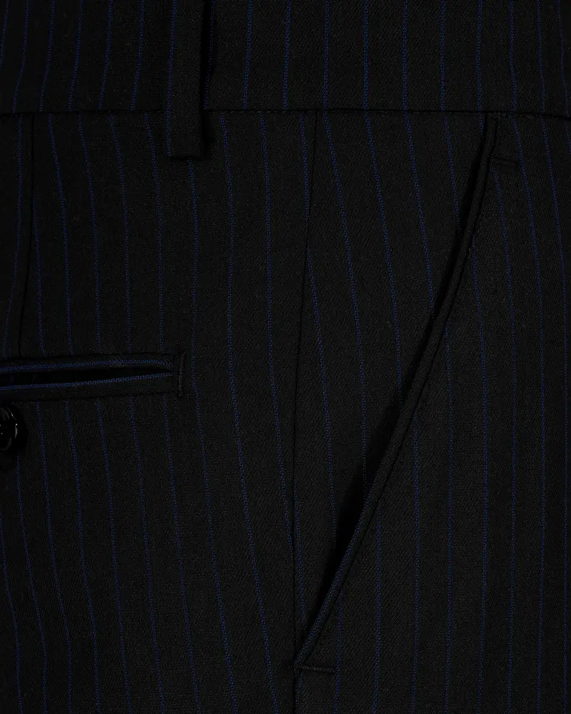 Jade Black With Cloud Burst Blue Striped Pant 5
