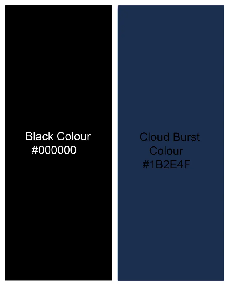 Jade Black With Cloud Burst Blue Striped Pant 7