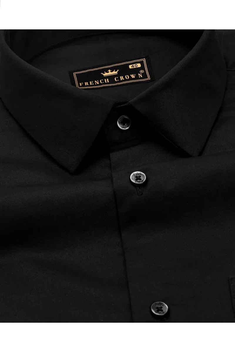 Jade Black With Funky Teddy Patch Work Premium Cotton Designer Shirt 3