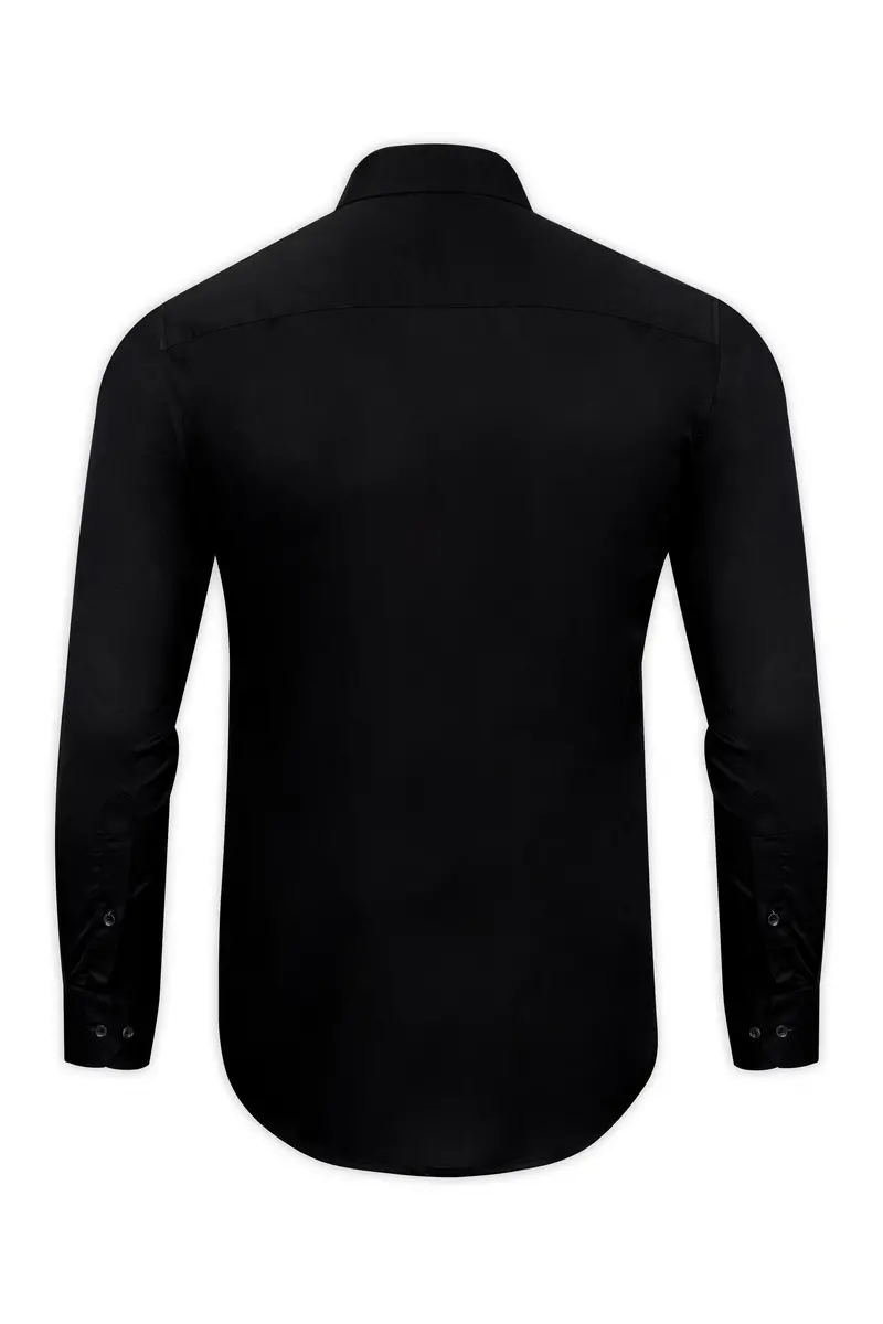 Jade Black With Om And Lord Ganesh Hand Painted Subtle Sheen Super Soft Premium Cotton Designer Shirt 9