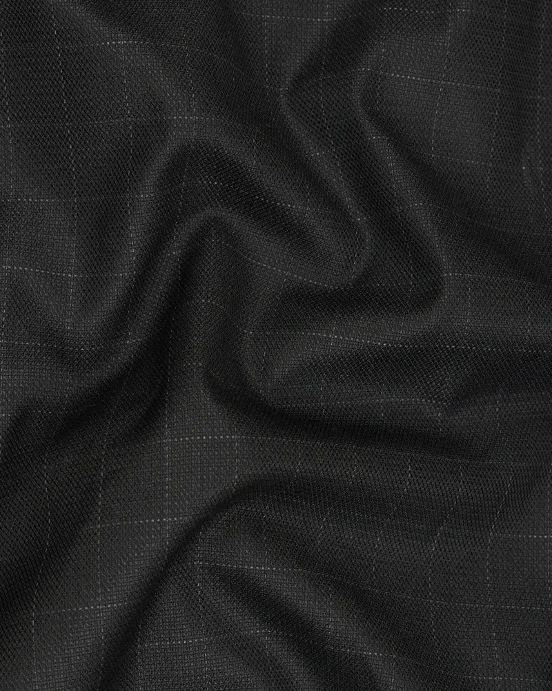 Jade Black With Storm Gray Checkered Waistcoat 3