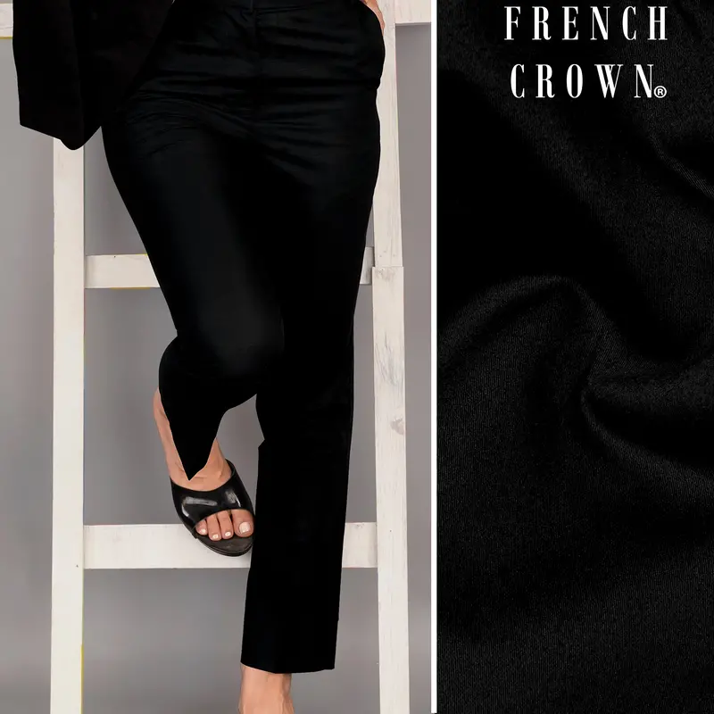 Jade Black With White Borders Premium Cotton Women's Pant 1