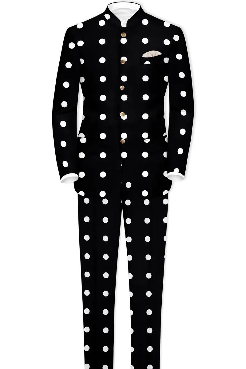 Jade Black With White Polka Dots Premium Cotton Pant 7