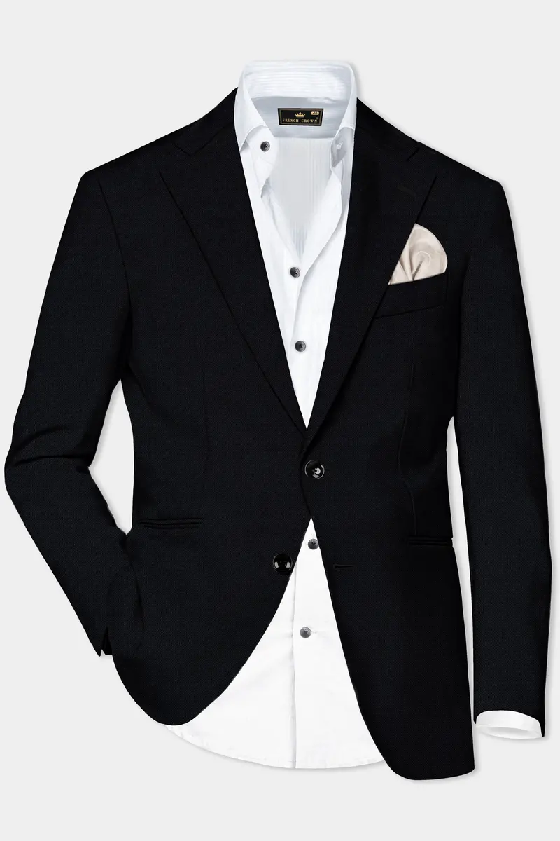 Jade Black Wool Rich Blazer 2