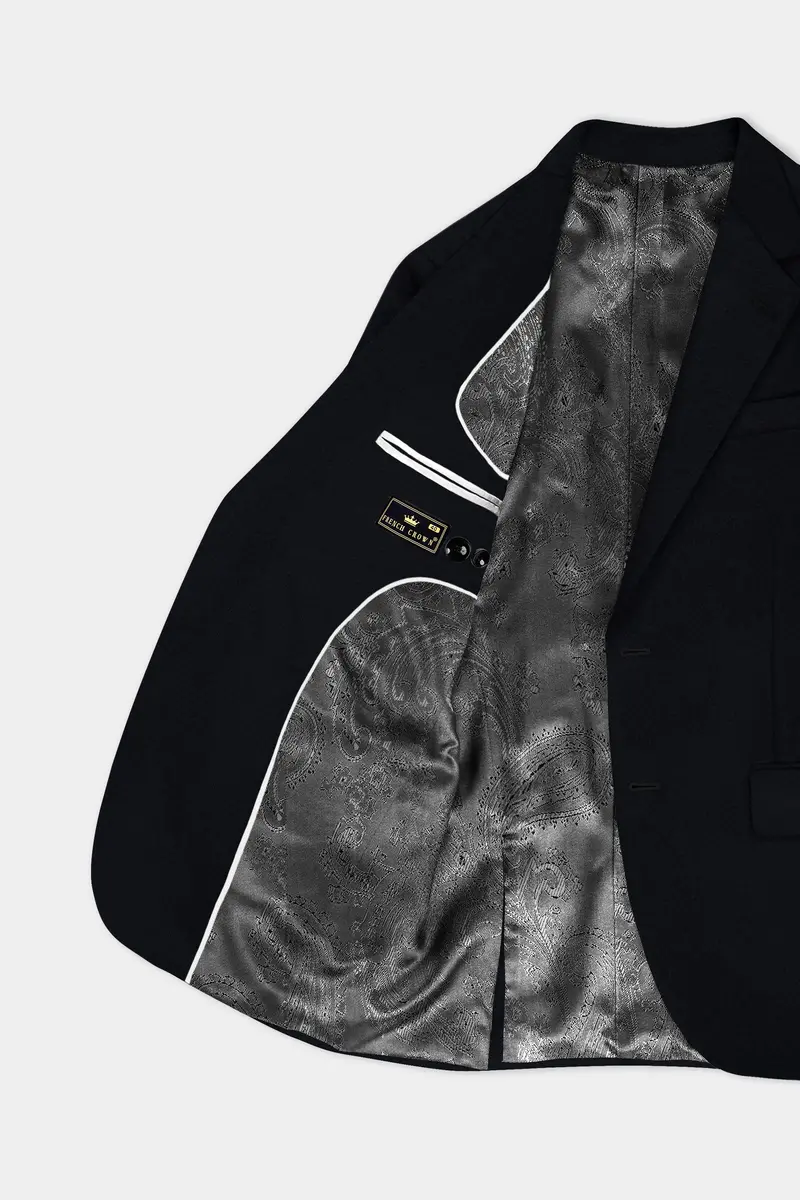 Jade Black Wool Rich Blazer 4