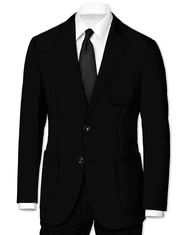 Jade Black Wool Rich Single Breasted Blazer 1