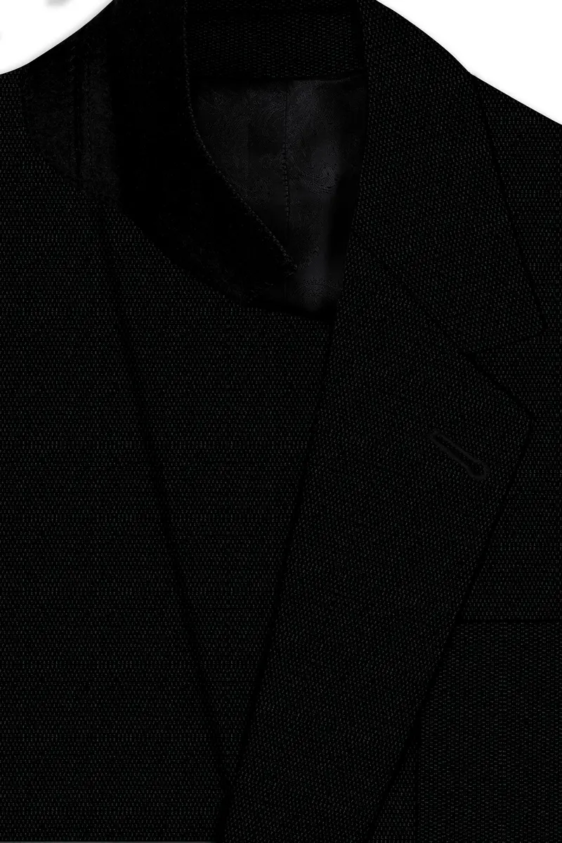 Jade Black Wool Rich Single Breasted Blazer 4