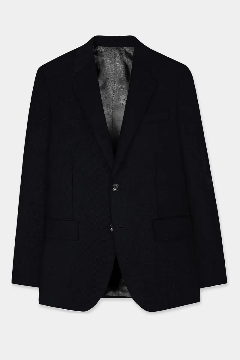 Jade Black Wool Rich Single Breasted Blazer 5