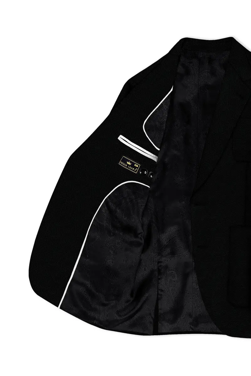 Jade Black Wool Rich Single Breasted Blazer 5