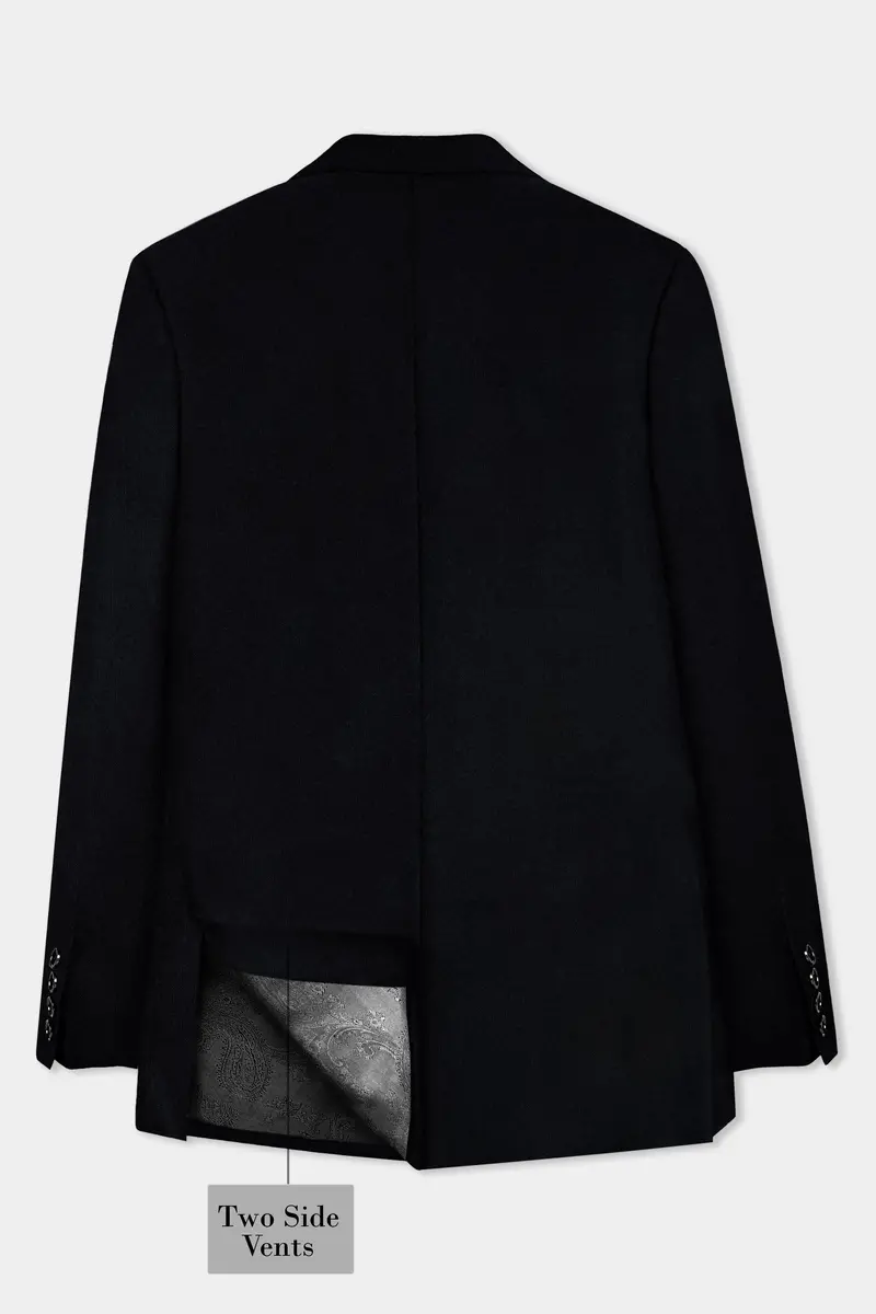 Jade Black Wool Rich Single Breasted Blazer 6