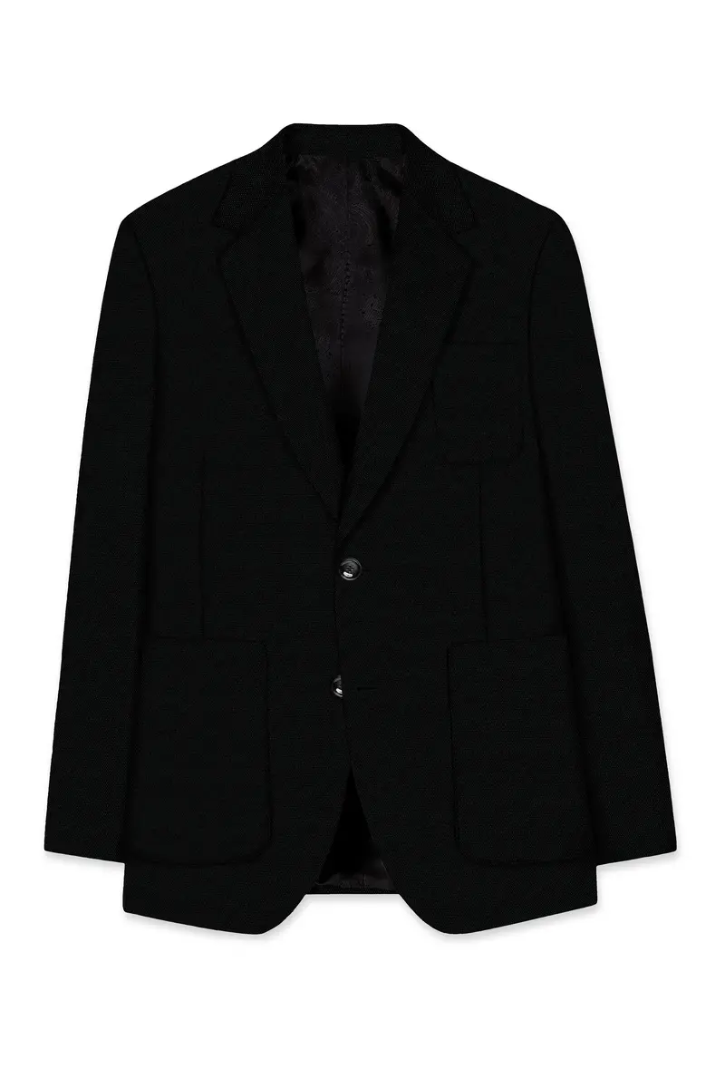 Jade Black Wool Rich Single Breasted Blazer 7