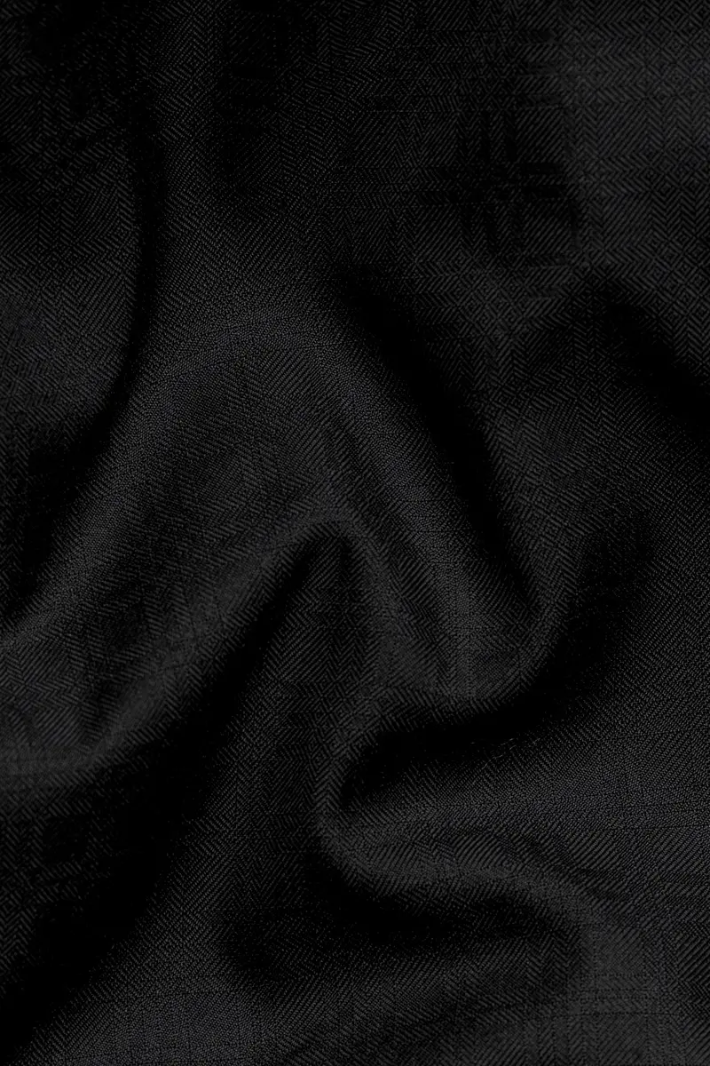 Jade Black Wool Rich Waistcoat 3