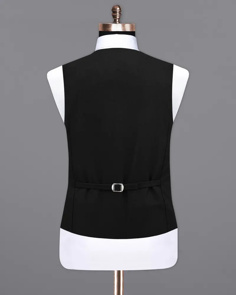 Jade Black Wool Rich Waistcoat 6
