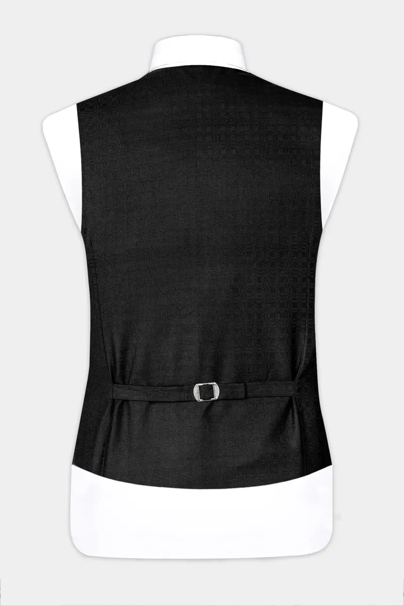 Jade Black Wool Rich Waistcoat 6