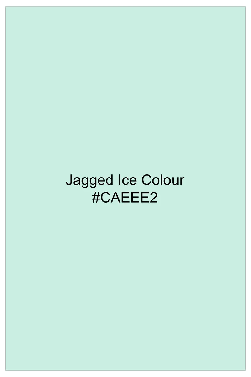 Jagged Ice Green Heavyweight Dobby Textured Premium Giza Cotton Shirt 8