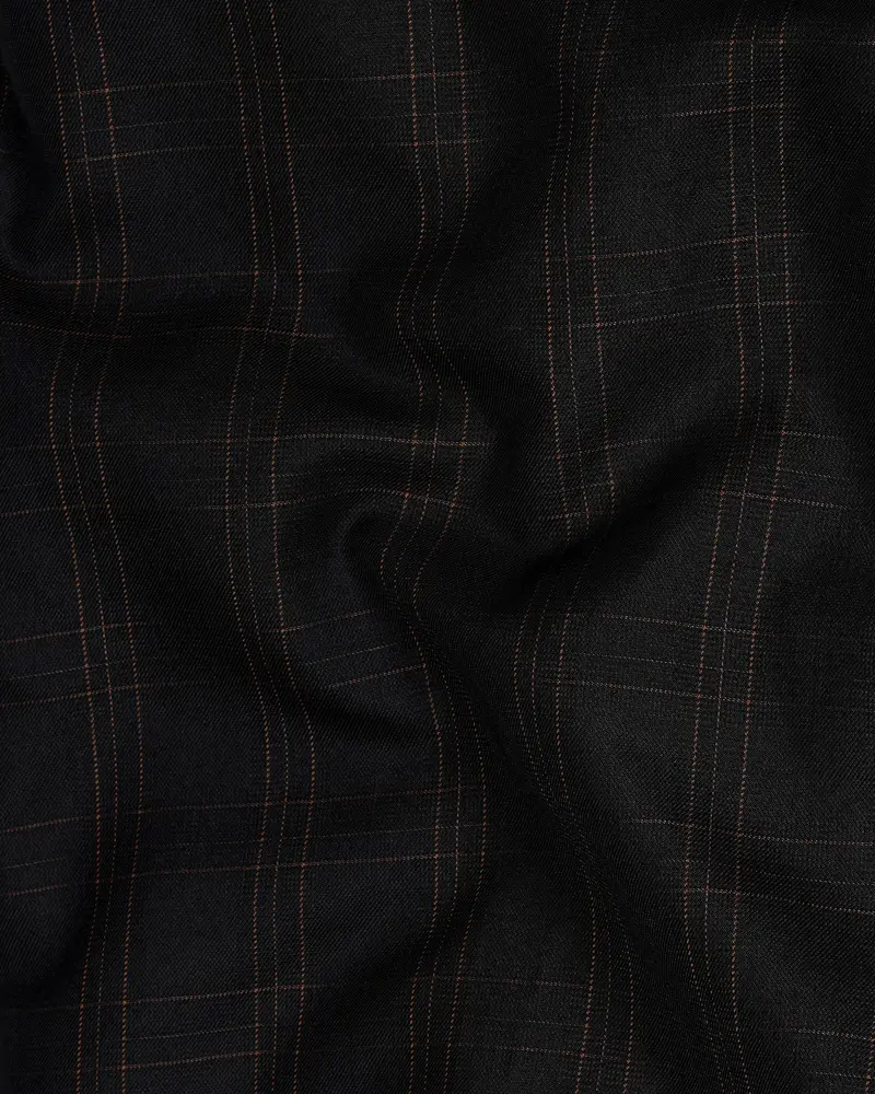 Jaguar Black Plaid Double Breasted Blazer 3